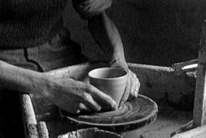 The Leach Pottery - Turning a Cup